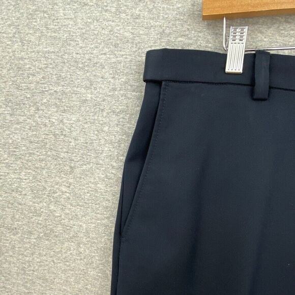 Haggar Pants Mens 34 X 30 Navy Blue Dress Slacks Expandable Waist Flat Front - Picture 6 of 13